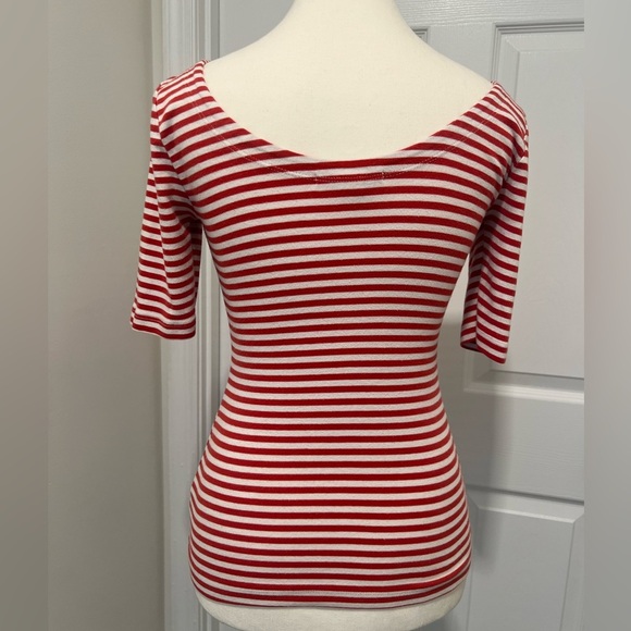 Banana Republic Striped Red and White Blouse - Picture 2 of 9